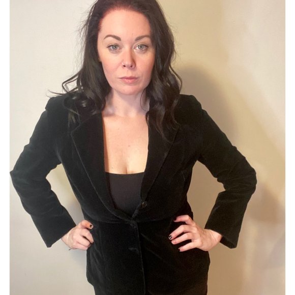 Tommy Hilfiger Black Velvet Blazer - Picture 3 of 4